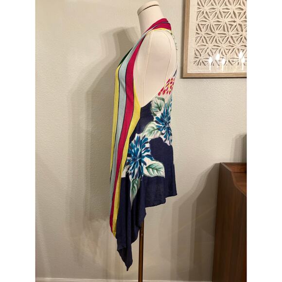 AADORE Anthropologie Cardigan Vest | Artsy Colorful Shrug Wearable Art | MEDIUM - Picture 4 of 7